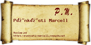 Pünkösti Marcell névjegykártya